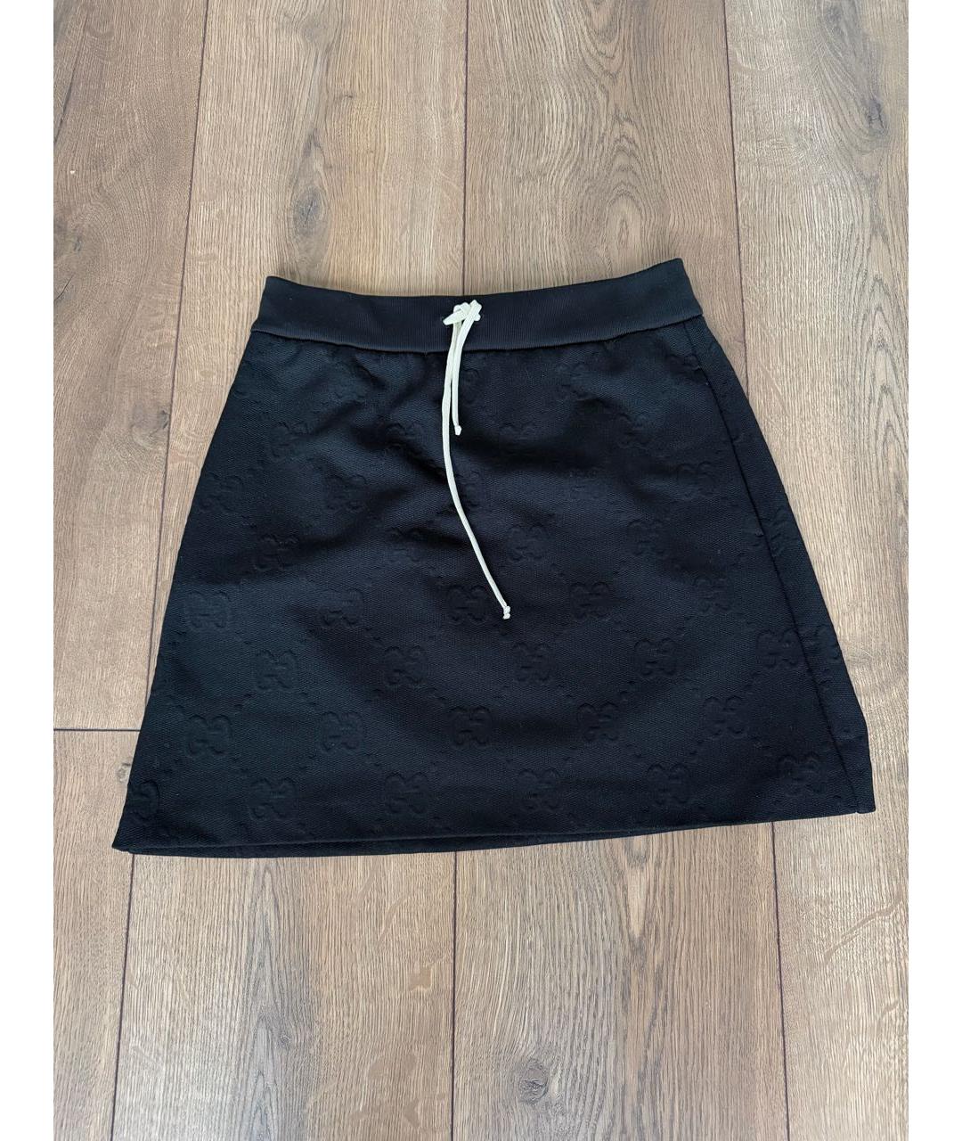 GUCCI Черная полиэстеровая юбка мини, фото 7