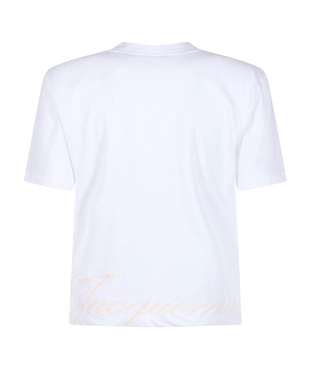 JACQUEMUS Белая хлопковая футболка, фото 2