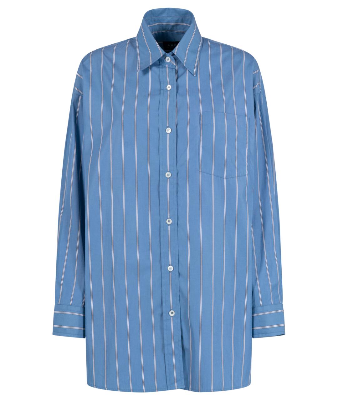 A.P.C. Синяя хлопковая рубашка, фото 1