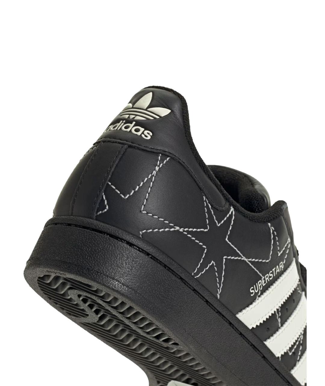 ADIDAS Черные кожаные кроссовки, фото 5