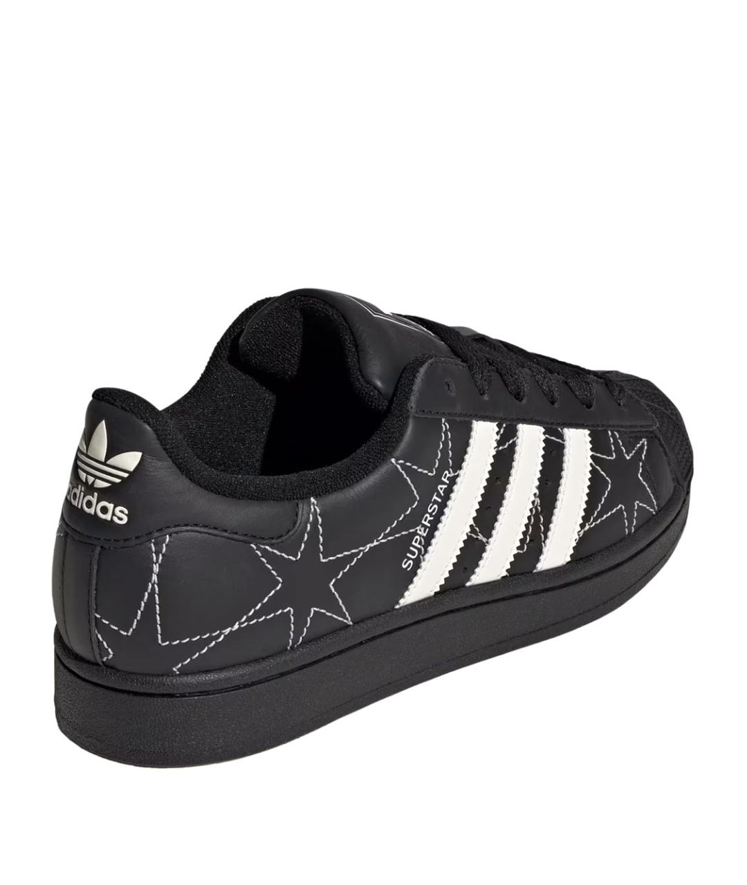 ADIDAS Черные кожаные кроссовки, фото 3