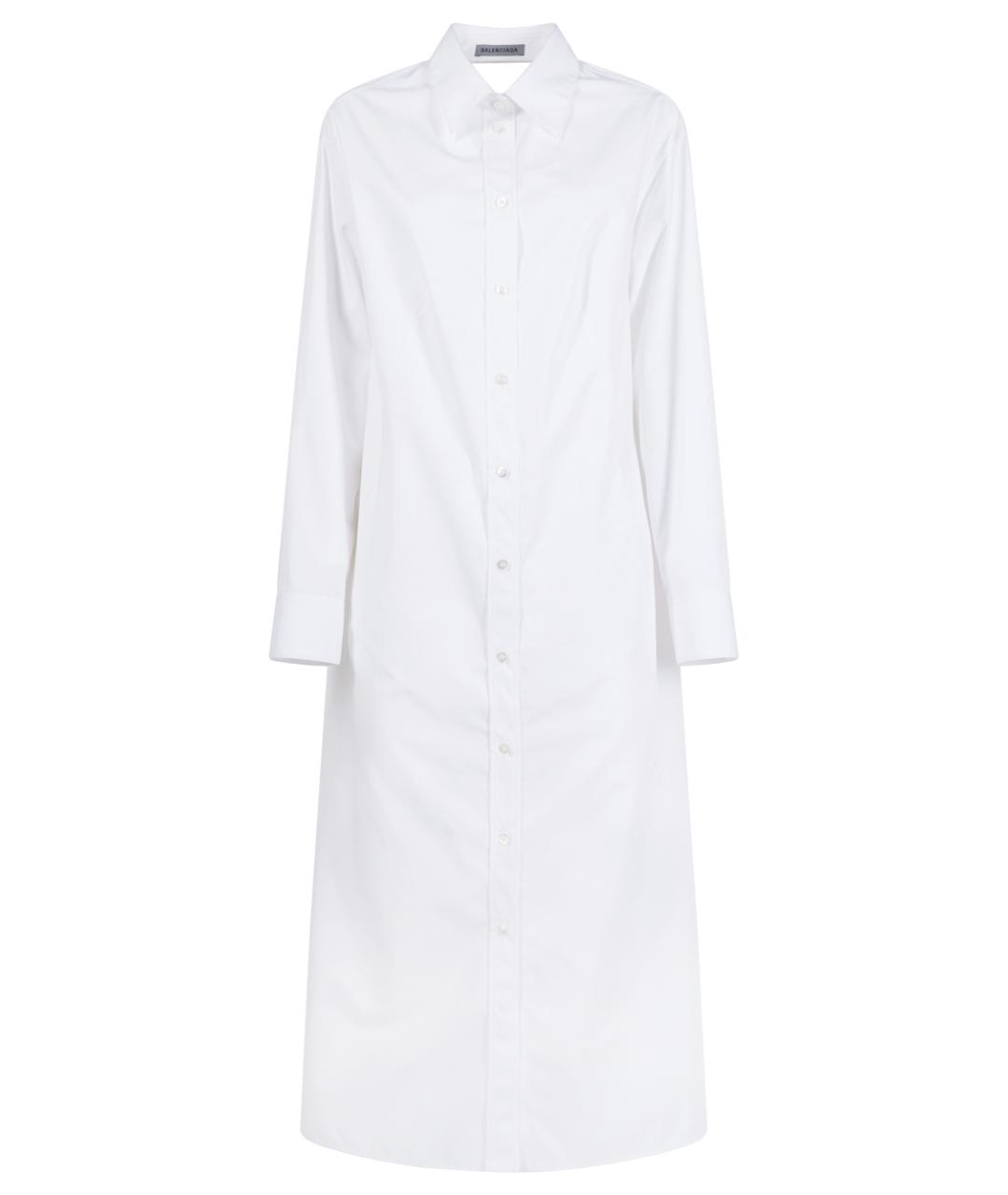 BALENCIAGA Белое хлопковое повседневное платье, фото 1