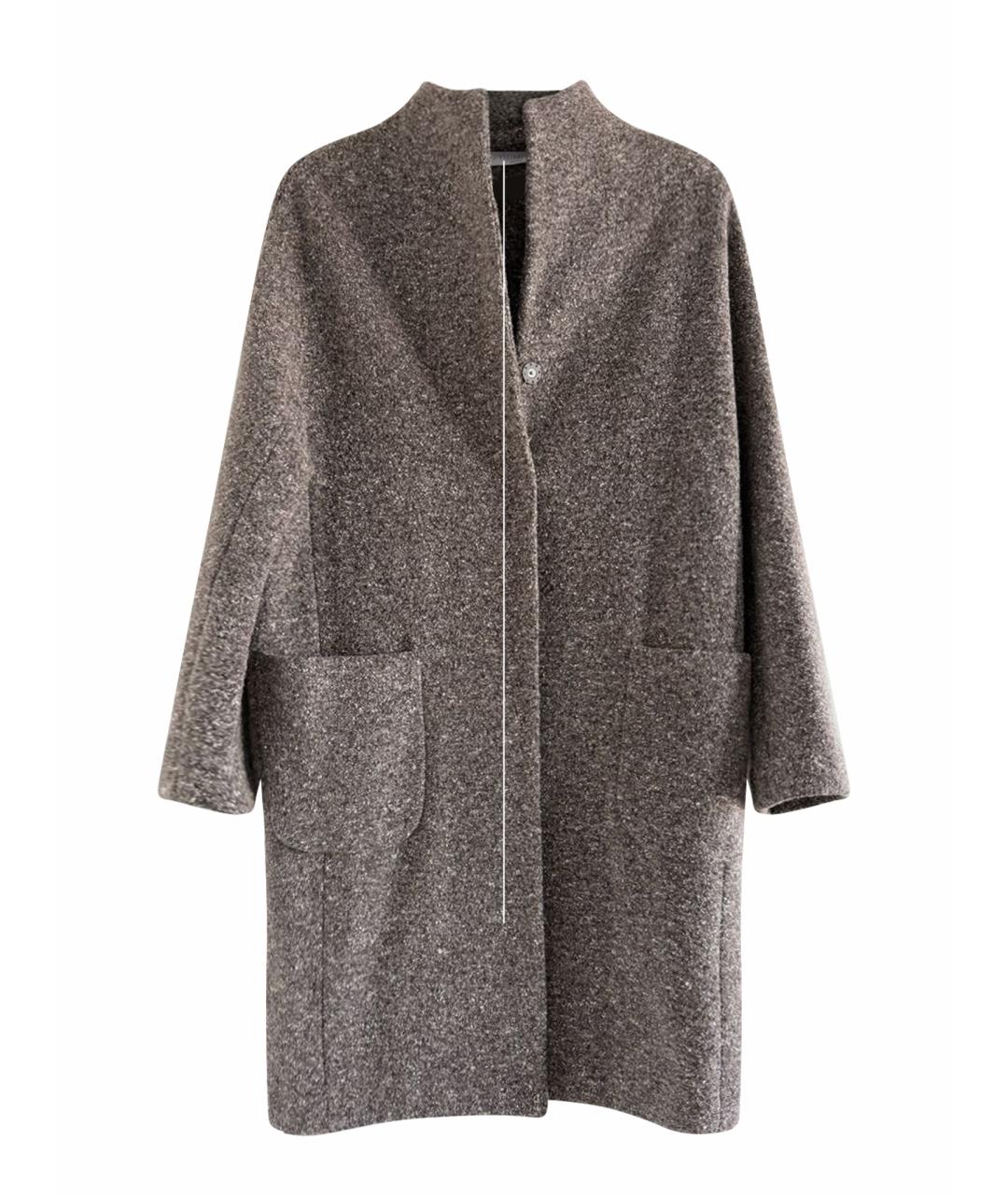 FABIANA FILIPPI Серое шерстяное пальто, фото 1