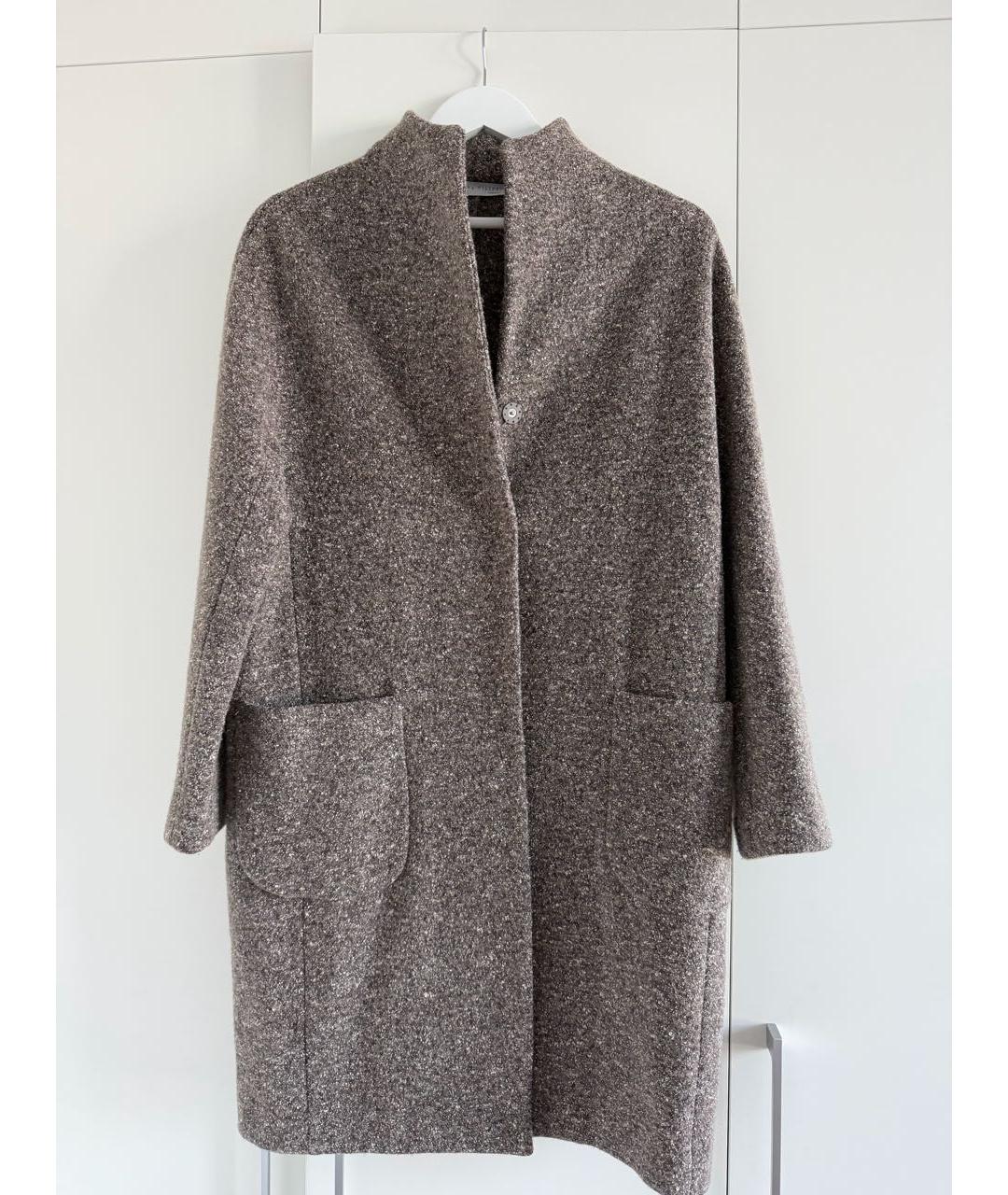 FABIANA FILIPPI Серое шерстяное пальто, фото 7