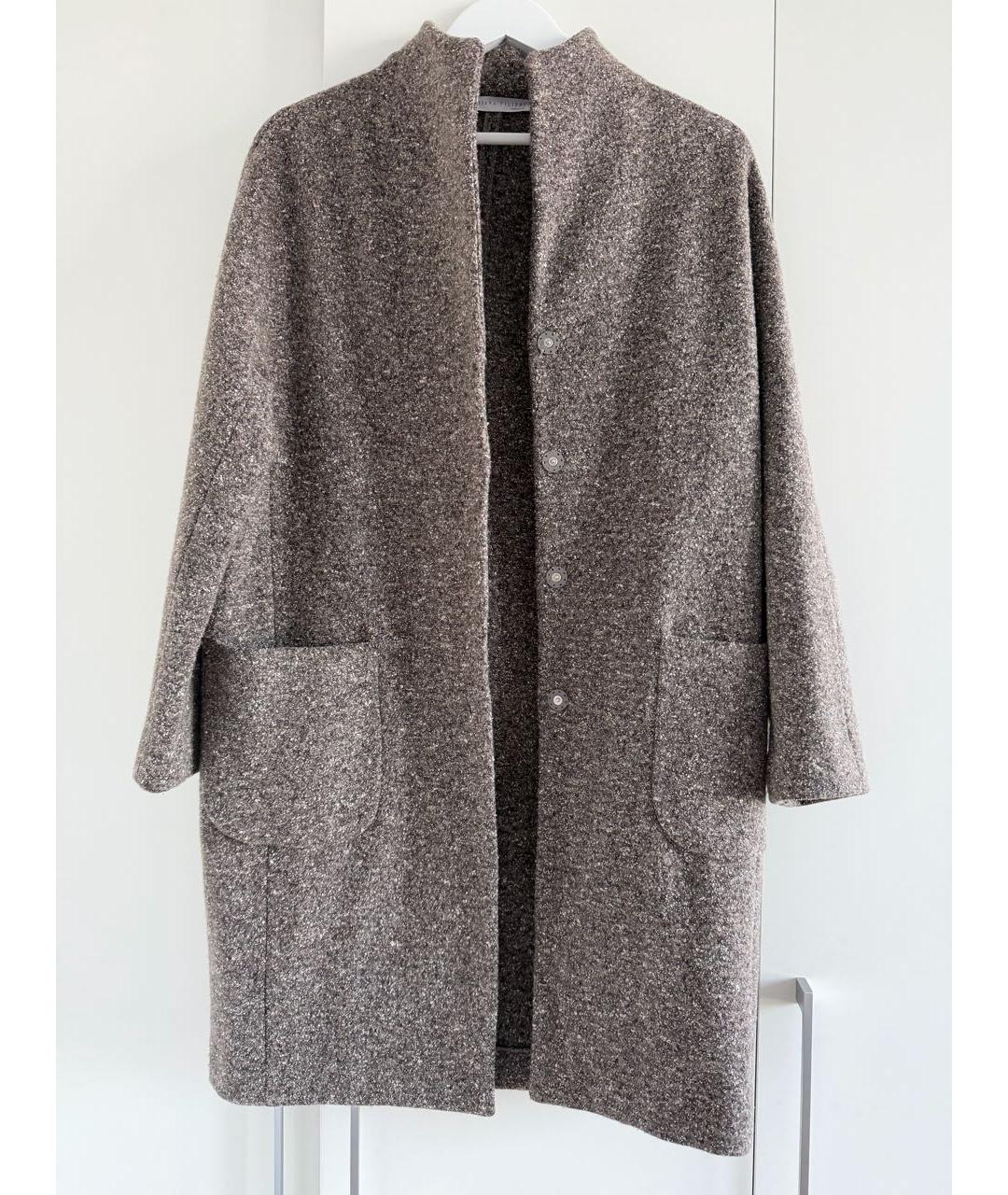 FABIANA FILIPPI Серое шерстяное пальто, фото 6