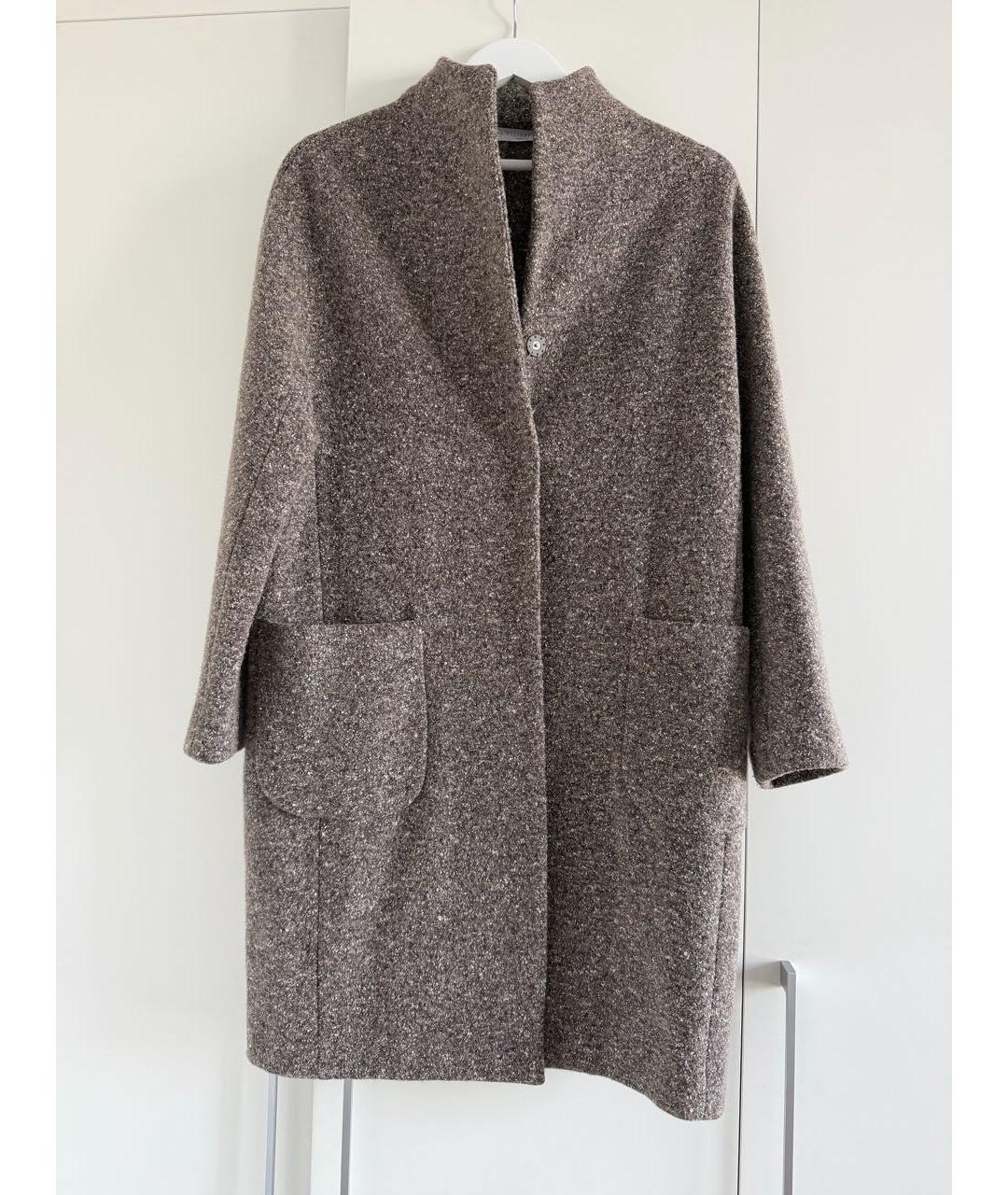 FABIANA FILIPPI Серое шерстяное пальто, фото 8