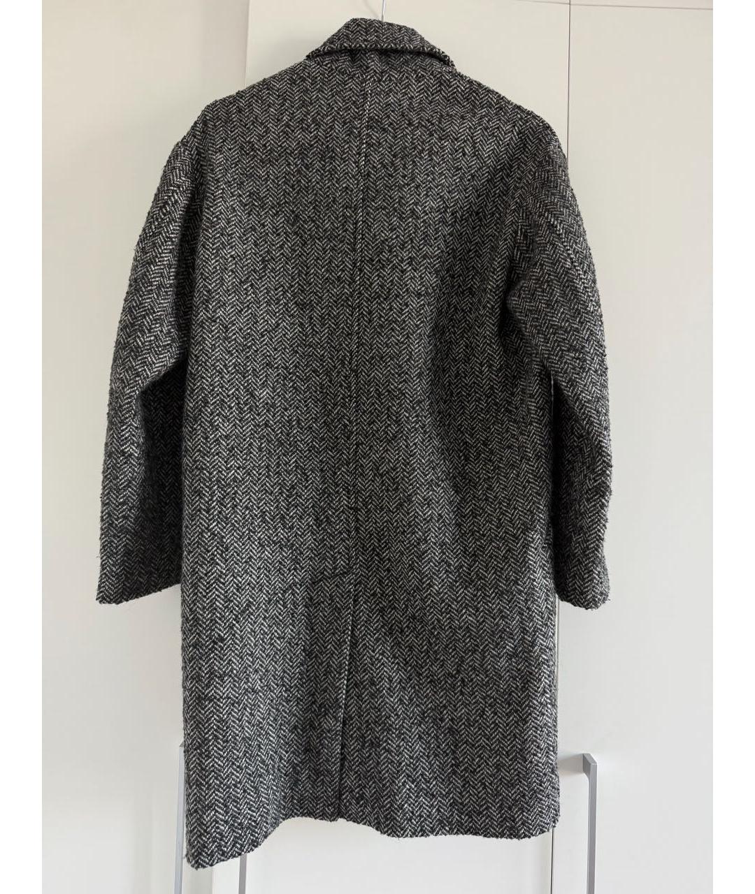 ISABEL MARANT ETOILE Серое шерстяное пальто, фото 2