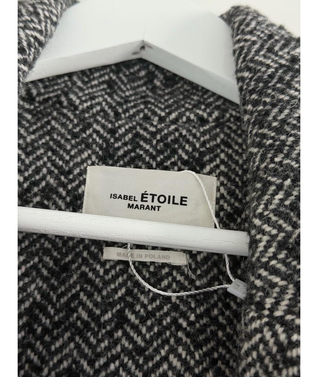 ISABEL MARANT ETOILE Серое шерстяное пальто, фото 3