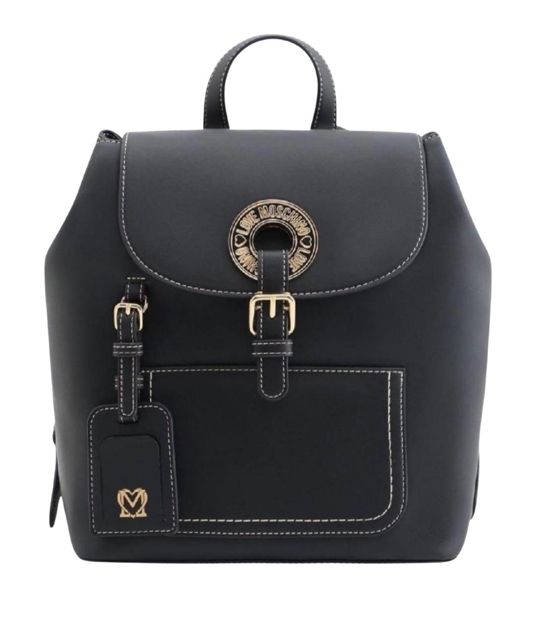 LOVE MOSCHINO Черный рюкзак из искусственной кожи, фото 1