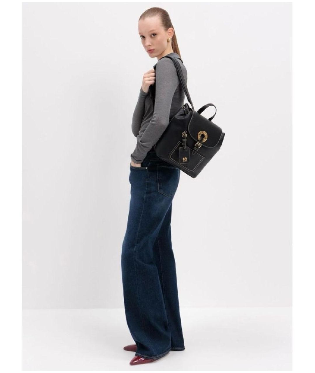 LOVE MOSCHINO Черный рюкзак из искусственной кожи, фото 4