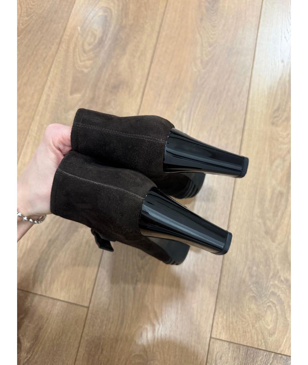 HOGAN Коричневые замшевые ботильоны, фото 7