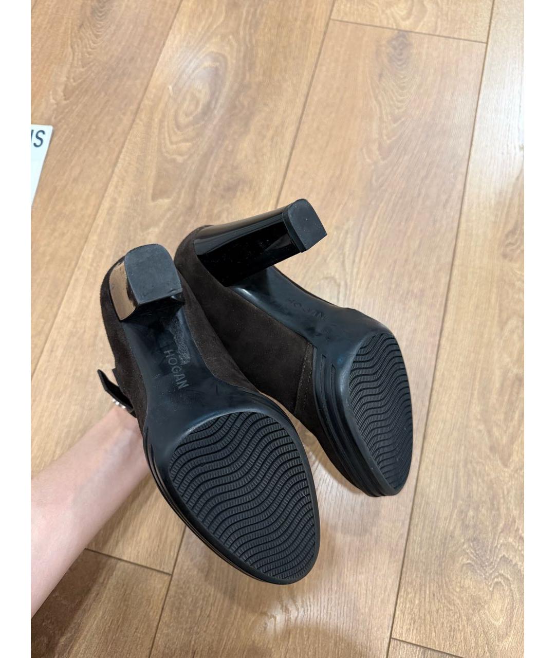 HOGAN Коричневые замшевые ботильоны, фото 6