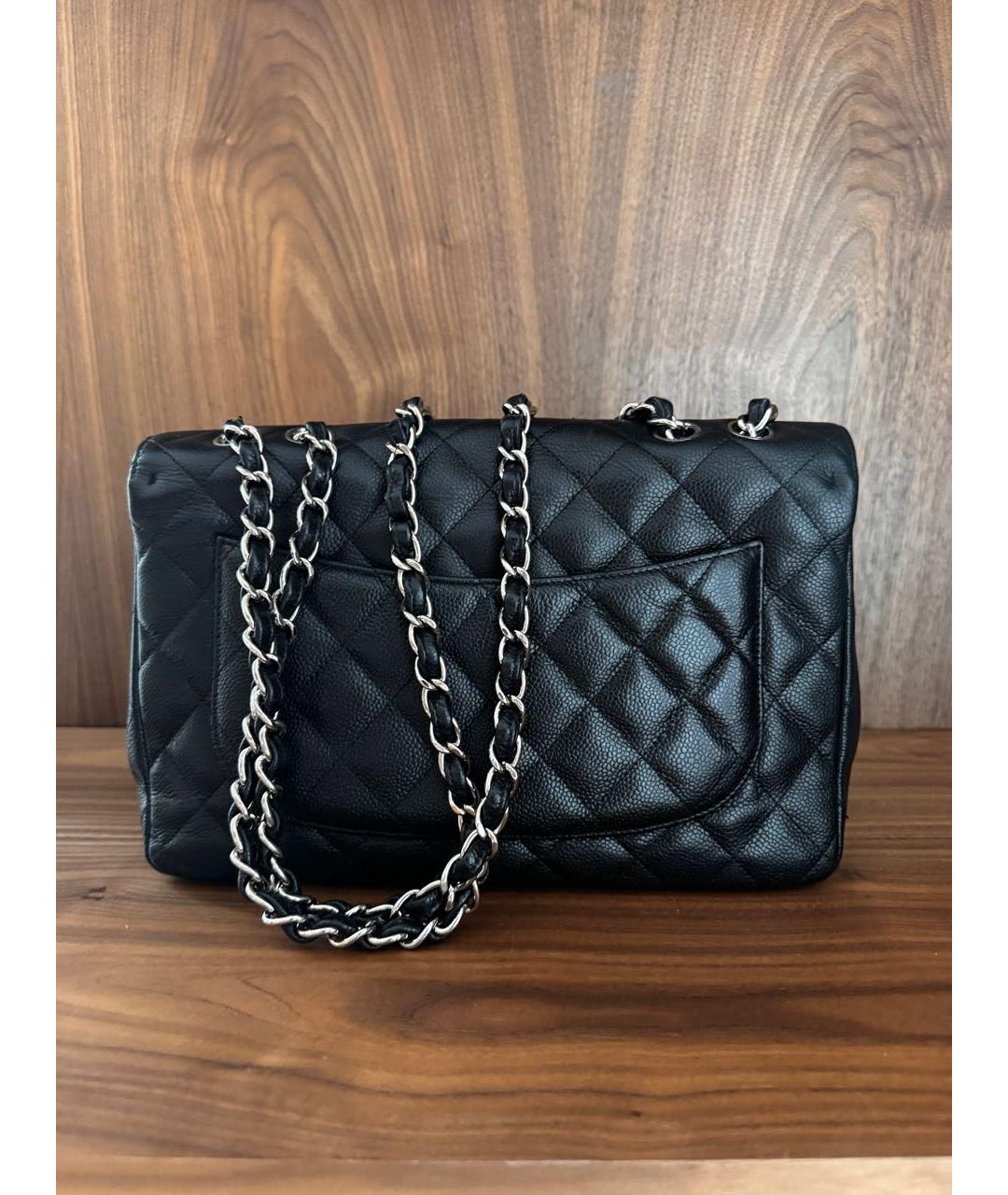 CHANEL Черная кожаная сумка через плечо, фото 2