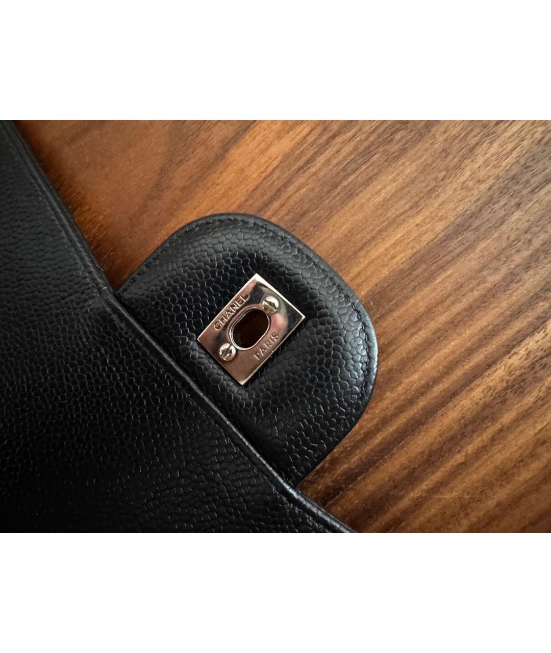 CHANEL Черная кожаная сумка через плечо, фото 5
