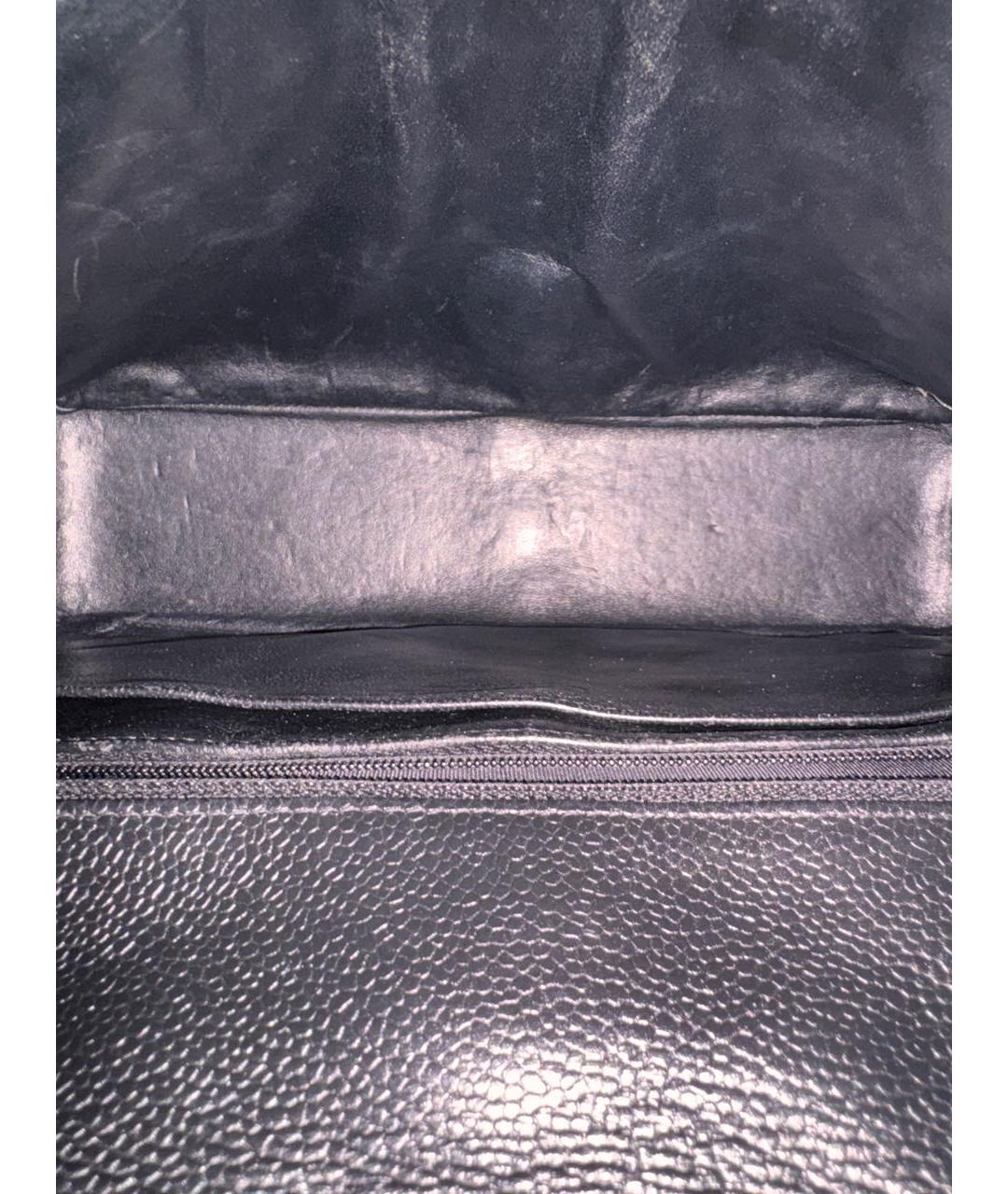 CHANEL Черная кожаная сумка через плечо, фото 7