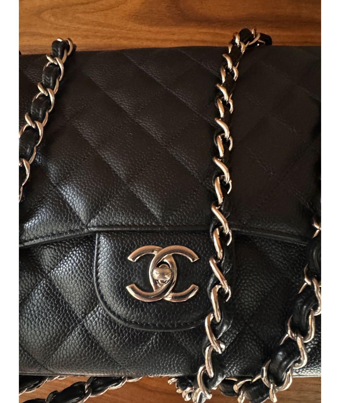 CHANEL Черная кожаная сумка через плечо, фото 3