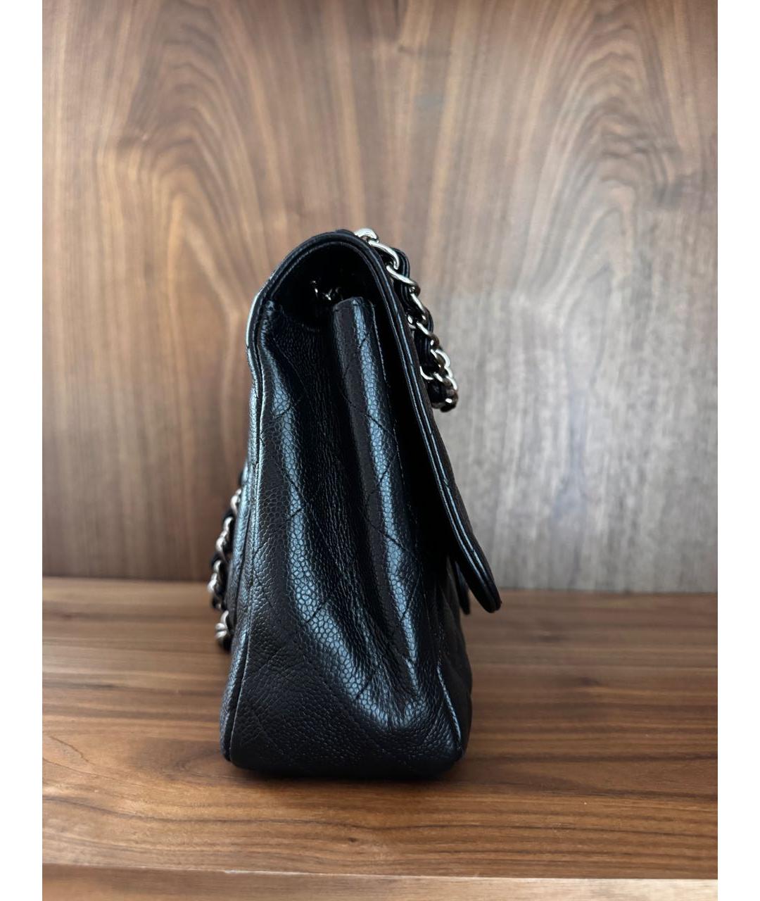 CHANEL Черная кожаная сумка через плечо, фото 6
