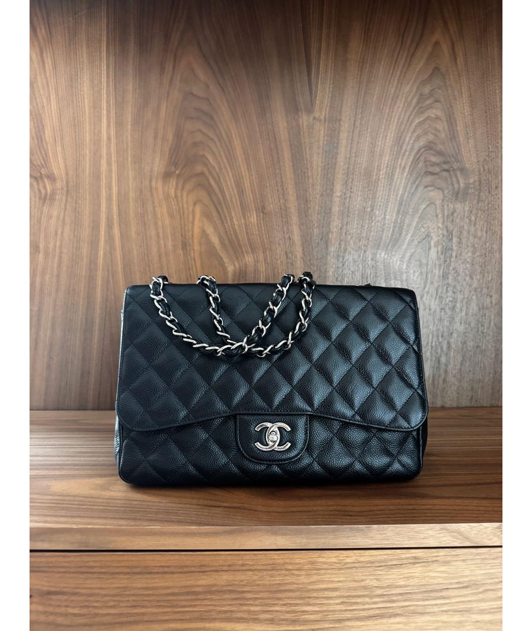 CHANEL Черная кожаная сумка через плечо, фото 9