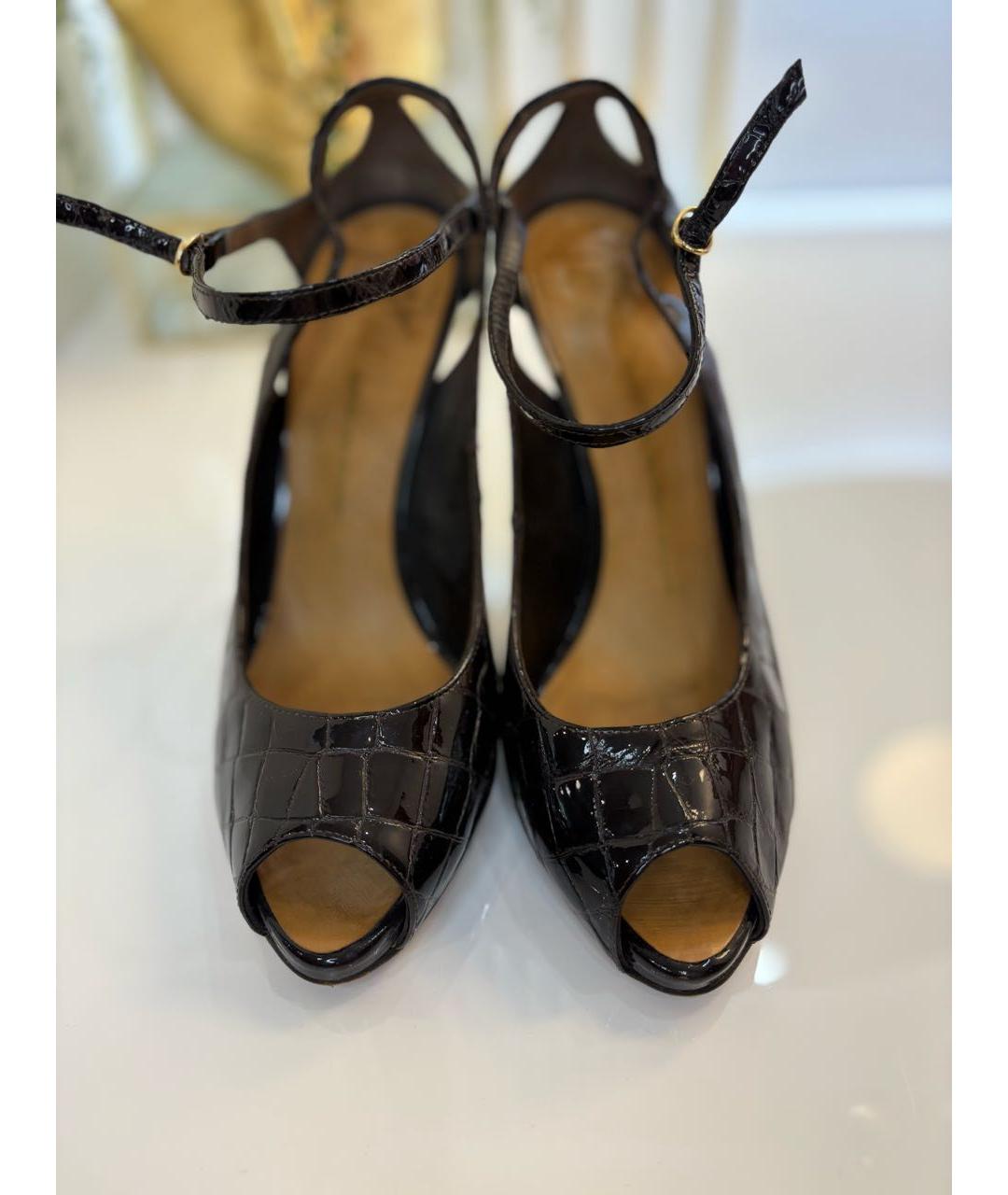 GIUSEPPE ZANOTTI DESIGN Коричневые туфли из экзотической кожи, фото 2