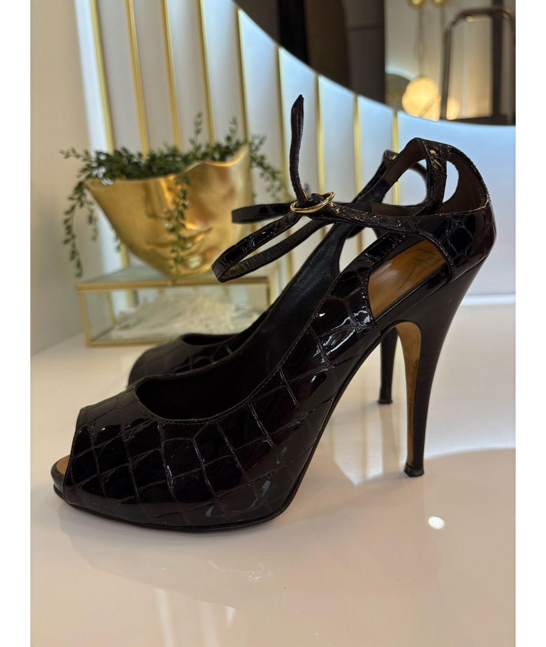 GIUSEPPE ZANOTTI DESIGN Коричневые туфли из экзотической кожи, фото 3