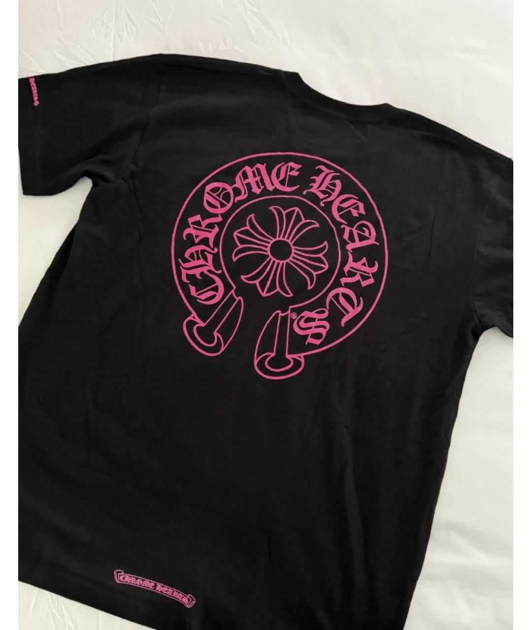 CHROME HEARTS Черная хлопковая футболка, фото 3