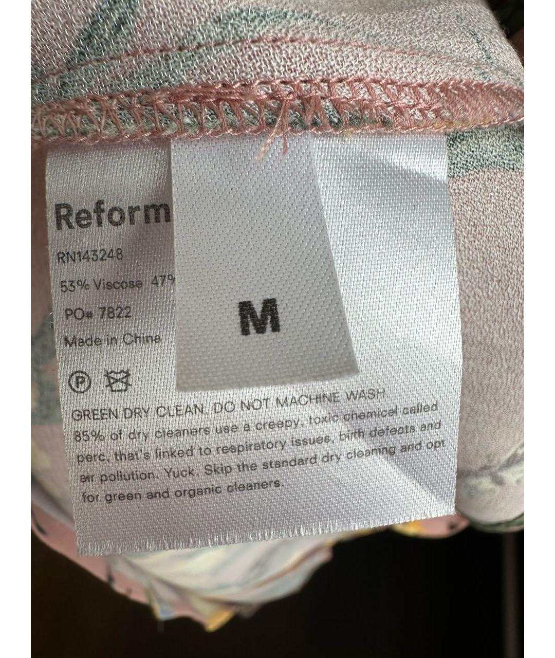 REFORMATION Мульти вискозное повседневное платье, фото 6