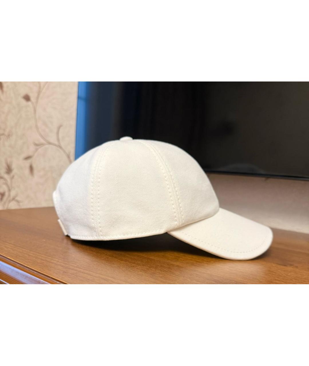 CHANEL Белая хлопковая кепка, фото 2