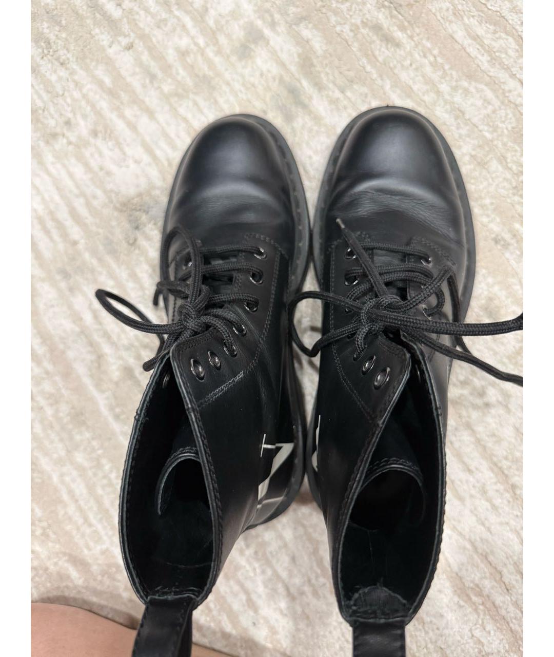 VALENTINO Черные кожаные ботинки, фото 2