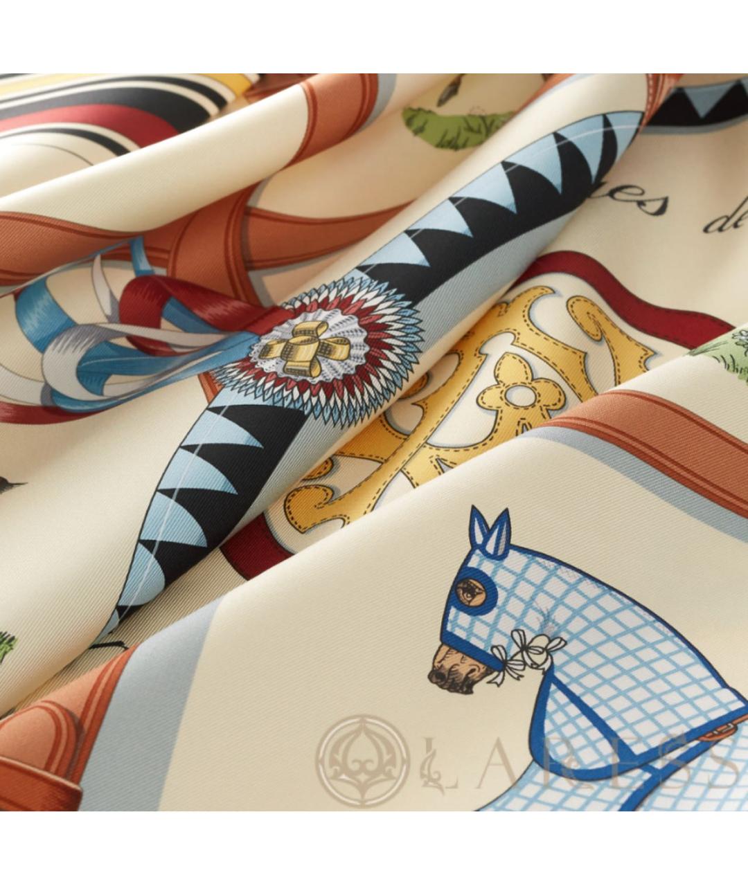 HERMES Мульти шелковый платок, фото 2