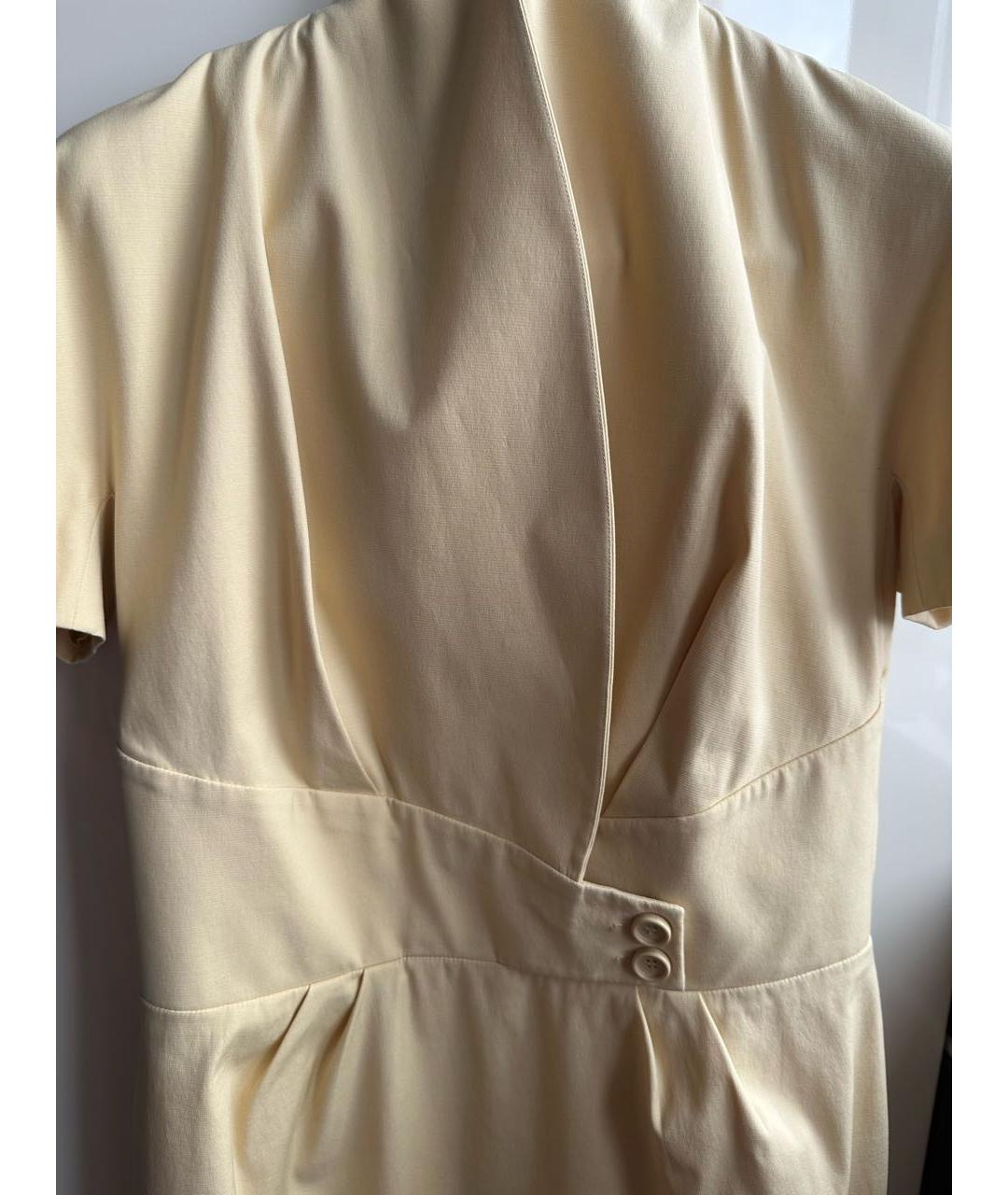 CHRISTIAN DIOR Желтое хлопковое платье, фото 4