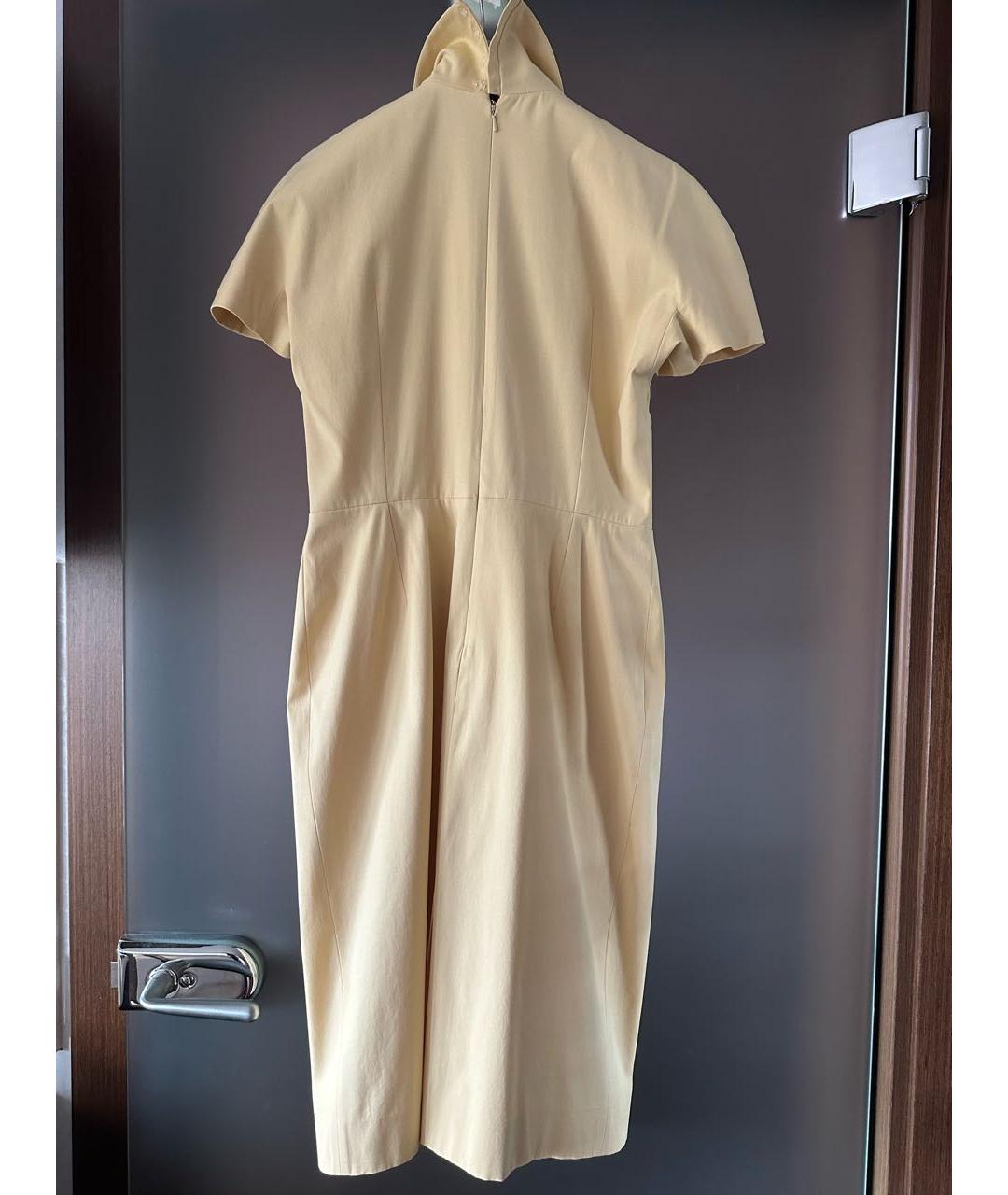 CHRISTIAN DIOR Желтое хлопковое платье, фото 2