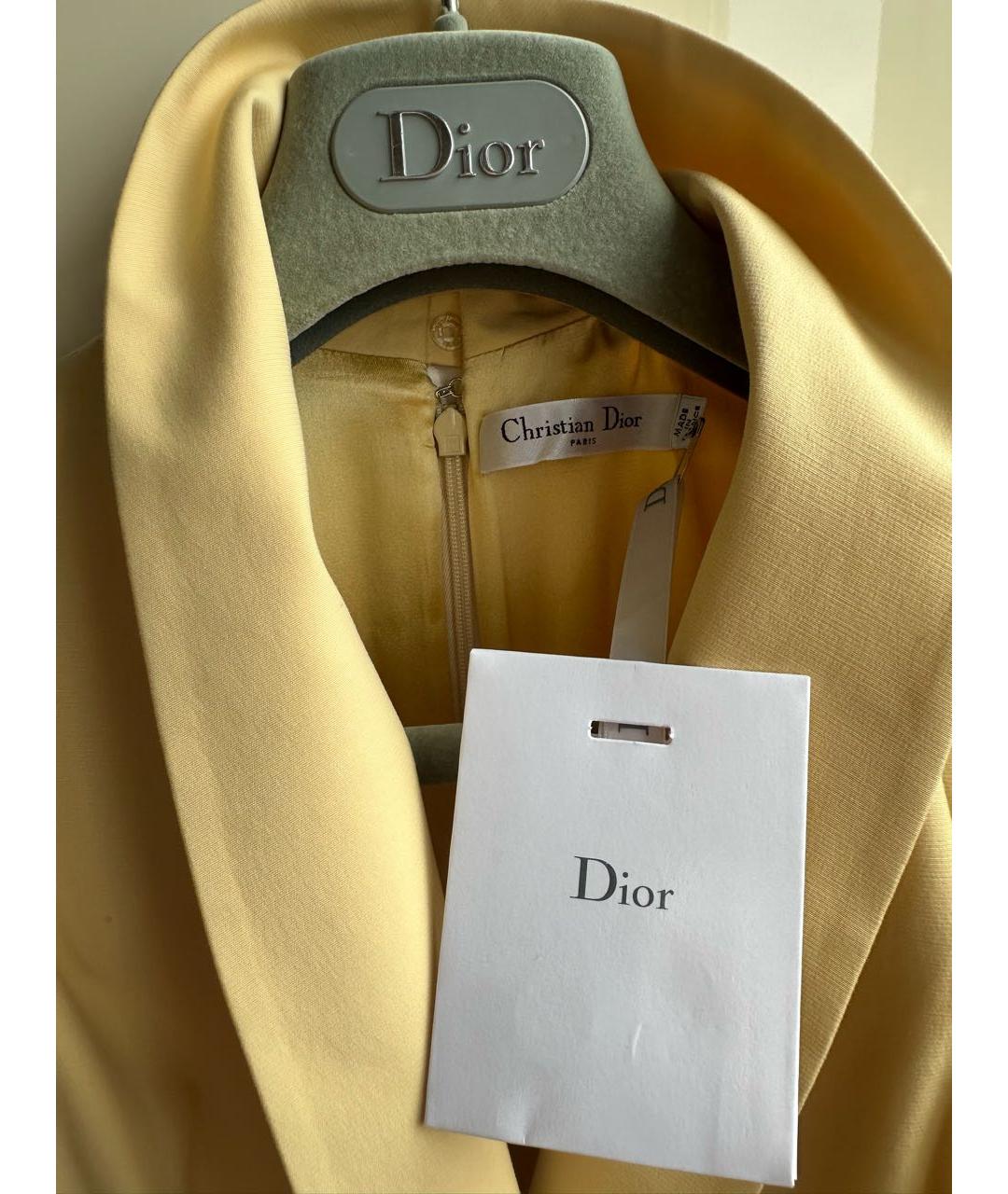 CHRISTIAN DIOR Желтое хлопковое платье, фото 3