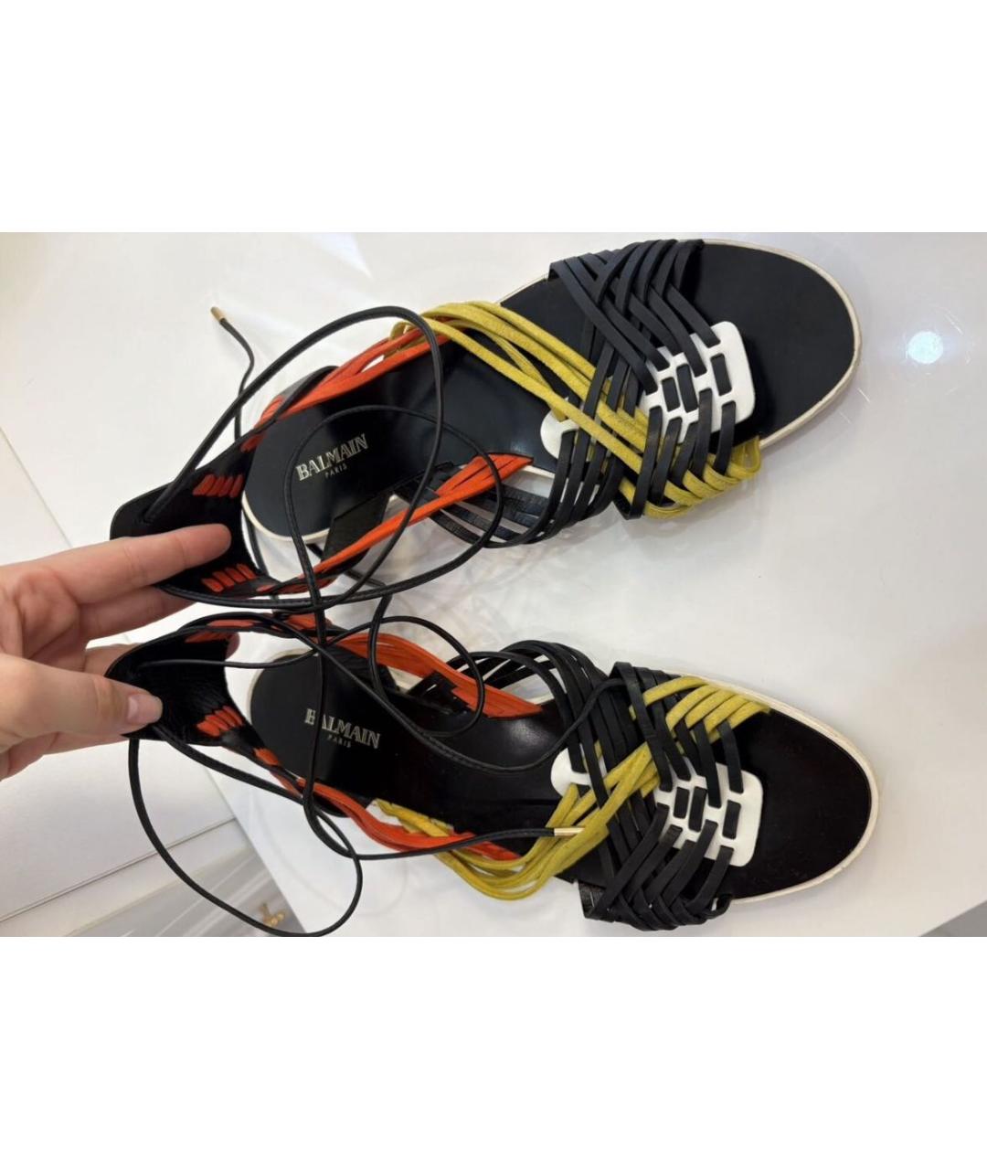 BALMAIN Мульти кожаные сандалии, фото 2