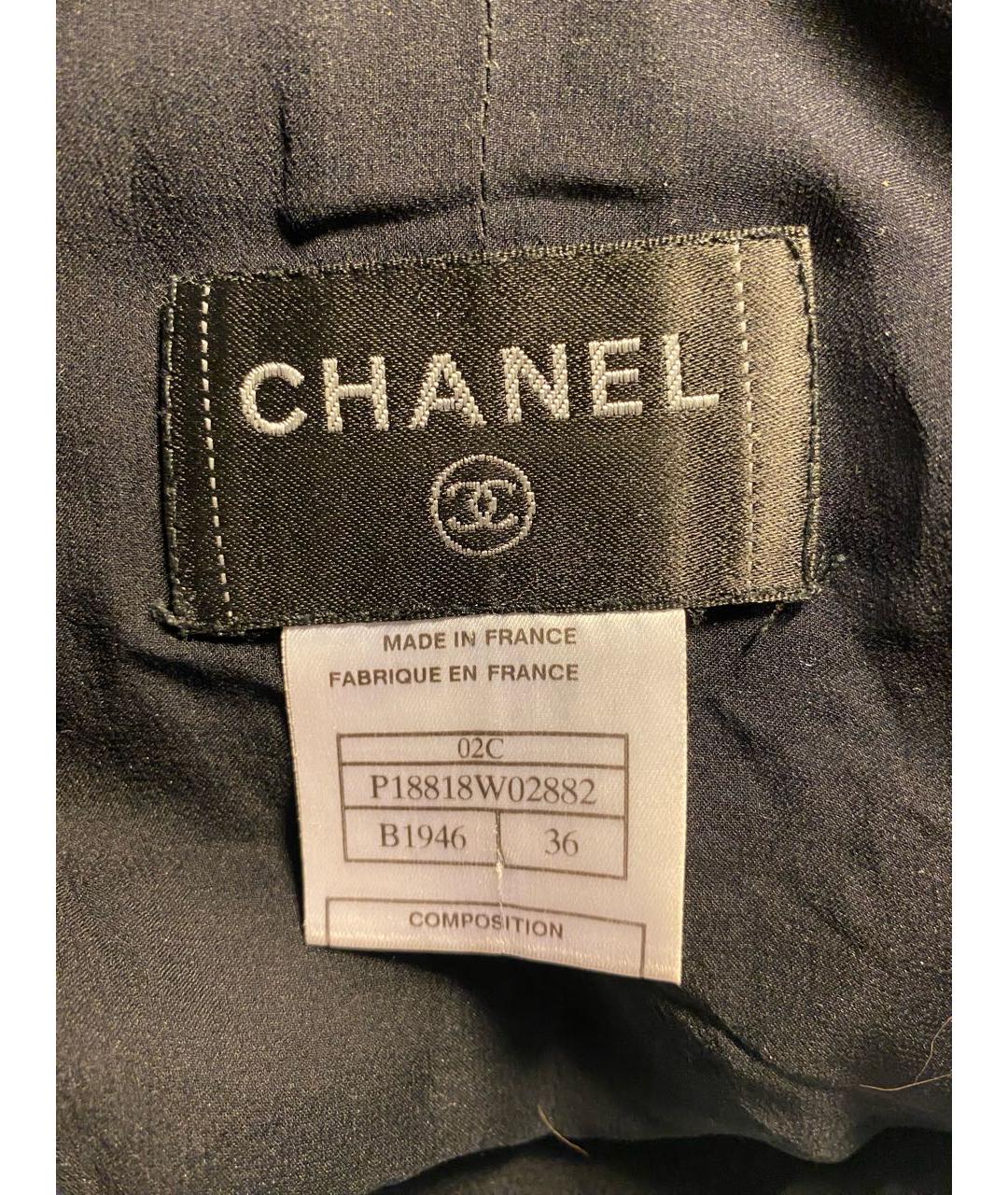 CHANEL Черное шелковое вечернее платье, фото 4