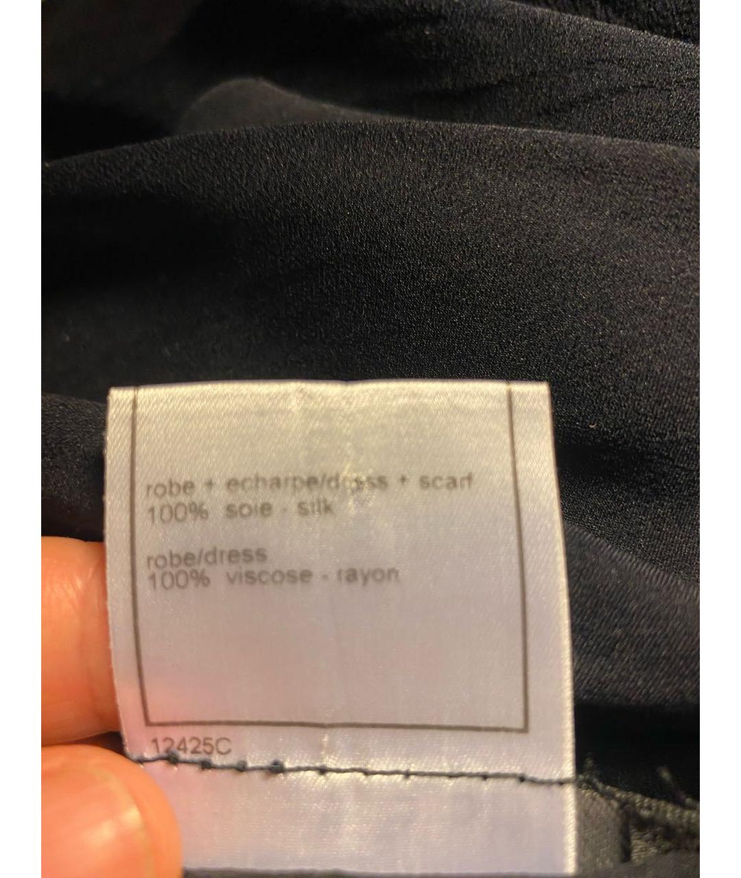 CHANEL Черное шелковое вечернее платье, фото 6