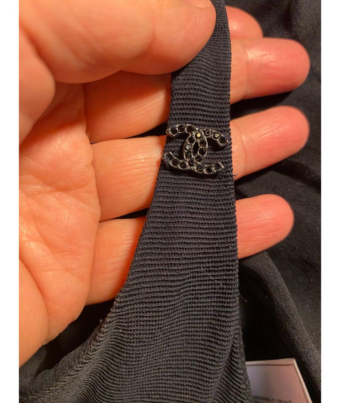 CHANEL Черное шелковое вечернее платье, фото 5
