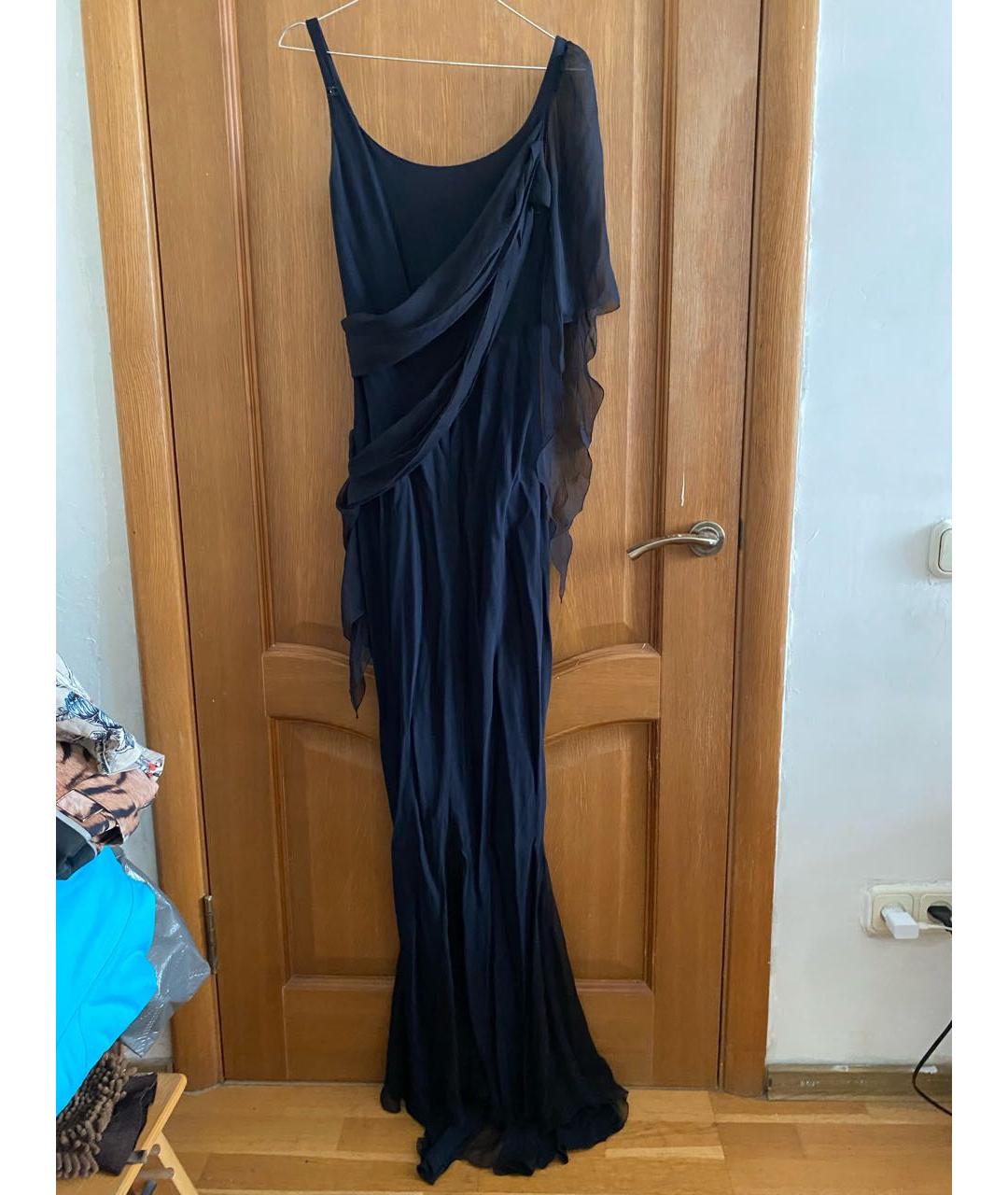 CHANEL Черное шелковое вечернее платье, фото 2