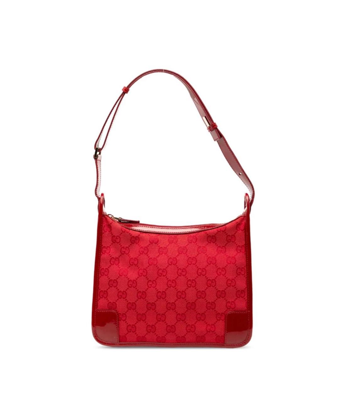 GUCCI Красная сумка с короткими ручками из лакированной кожи, фото 5