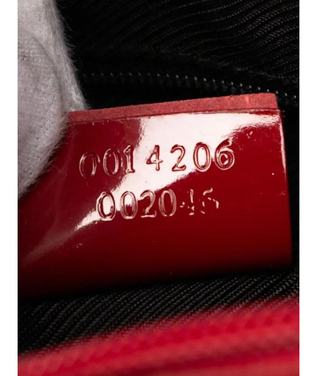GUCCI Красная сумка с короткими ручками из лакированной кожи, фото 4