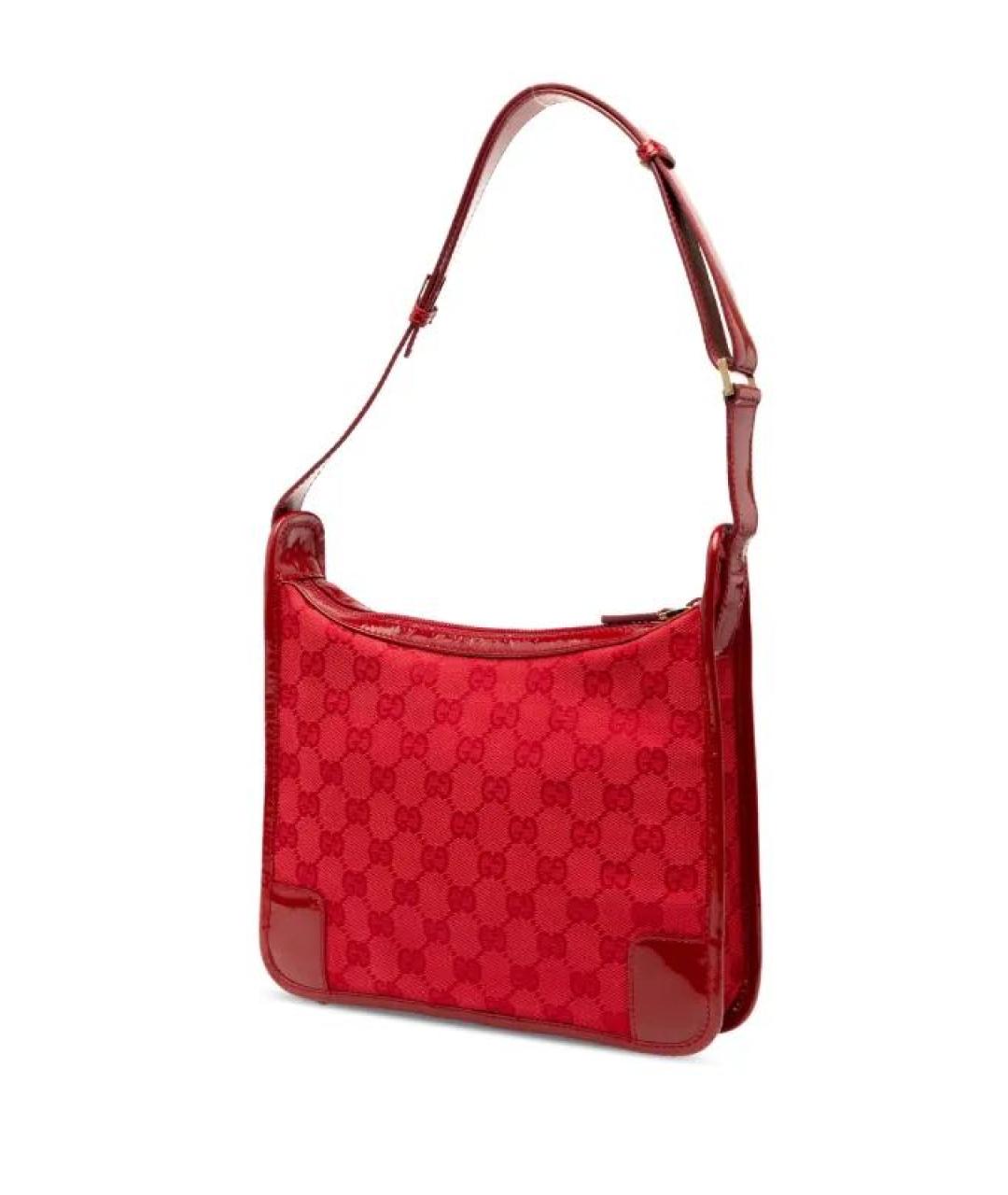 GUCCI Красная сумка с короткими ручками из лакированной кожи, фото 2