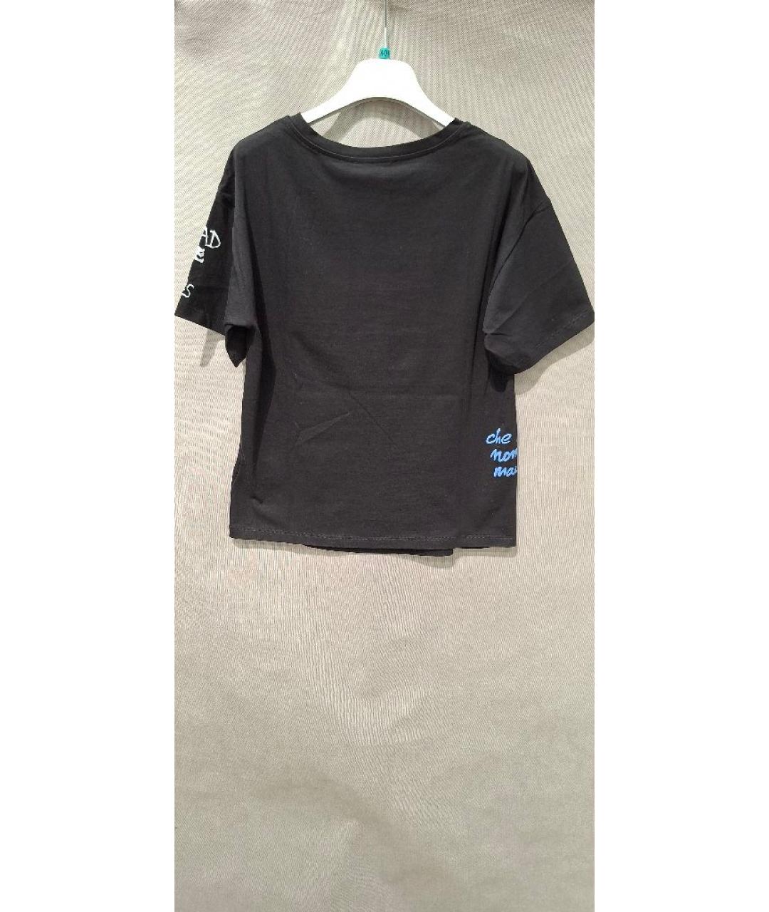 ERMANNO FIRENZE Черная хлопковая футболка, фото 2