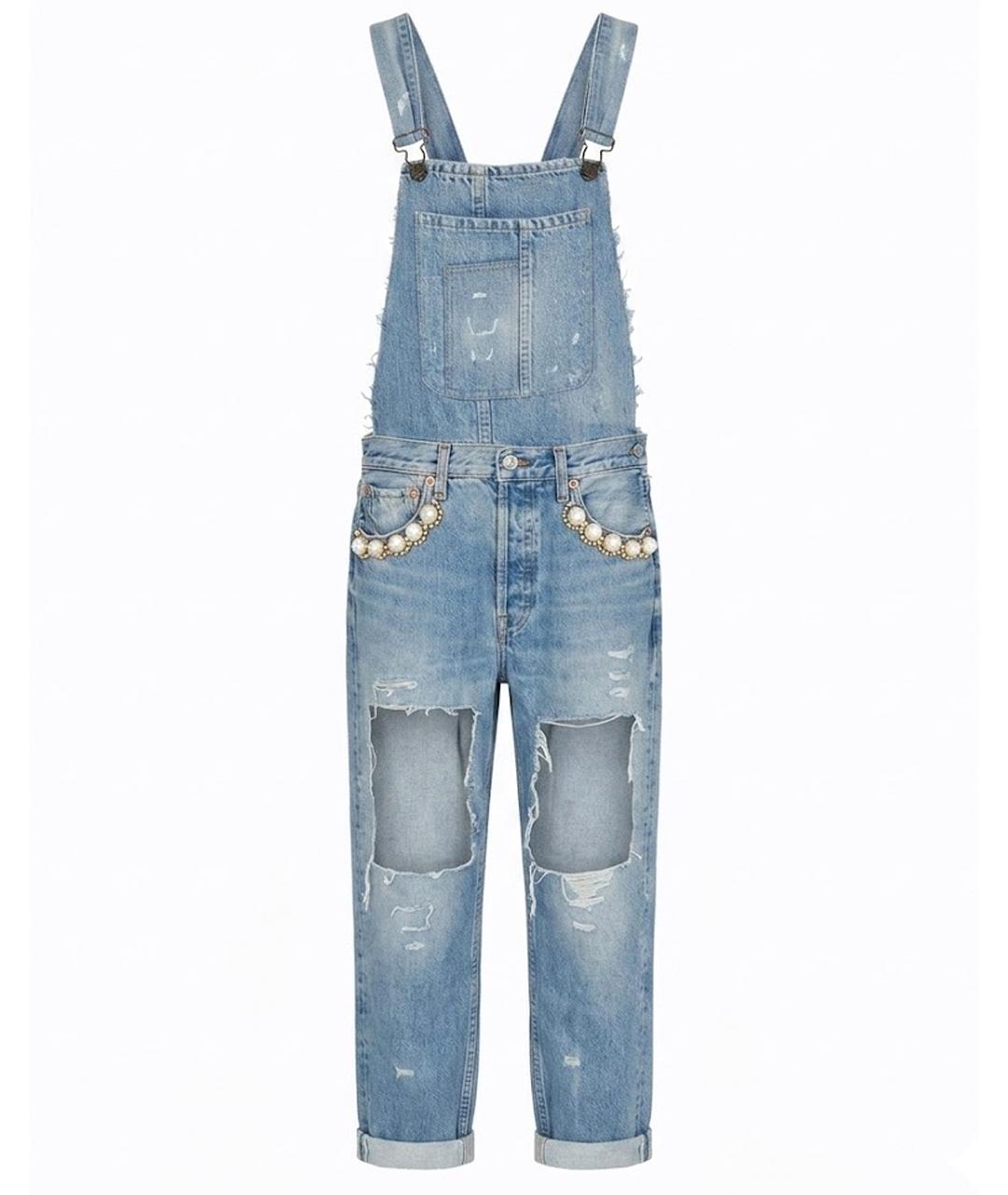 FORTE COUTURE Голубой хлопковый комбинезон, фото 1