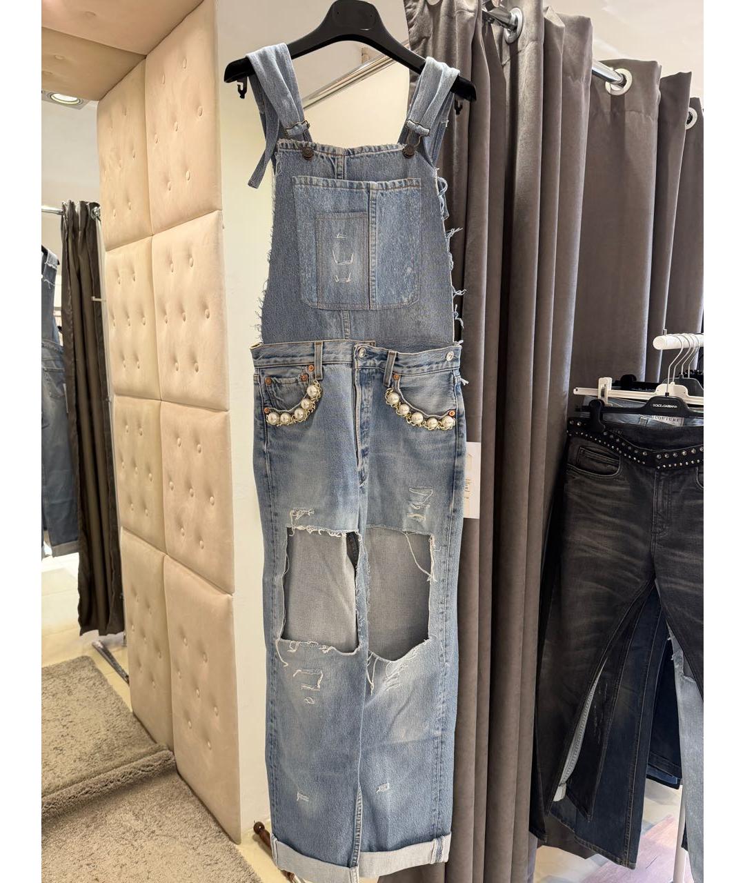 FORTE COUTURE Голубой хлопковый комбинезон, фото 7