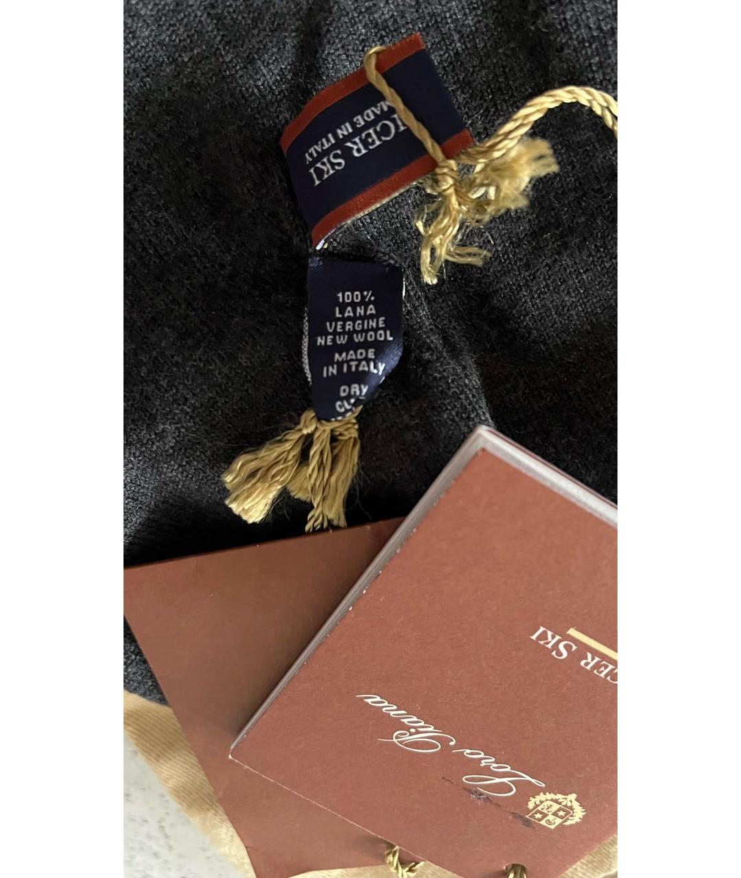 LORO PIANA Серая шерстяная шапка, фото 3