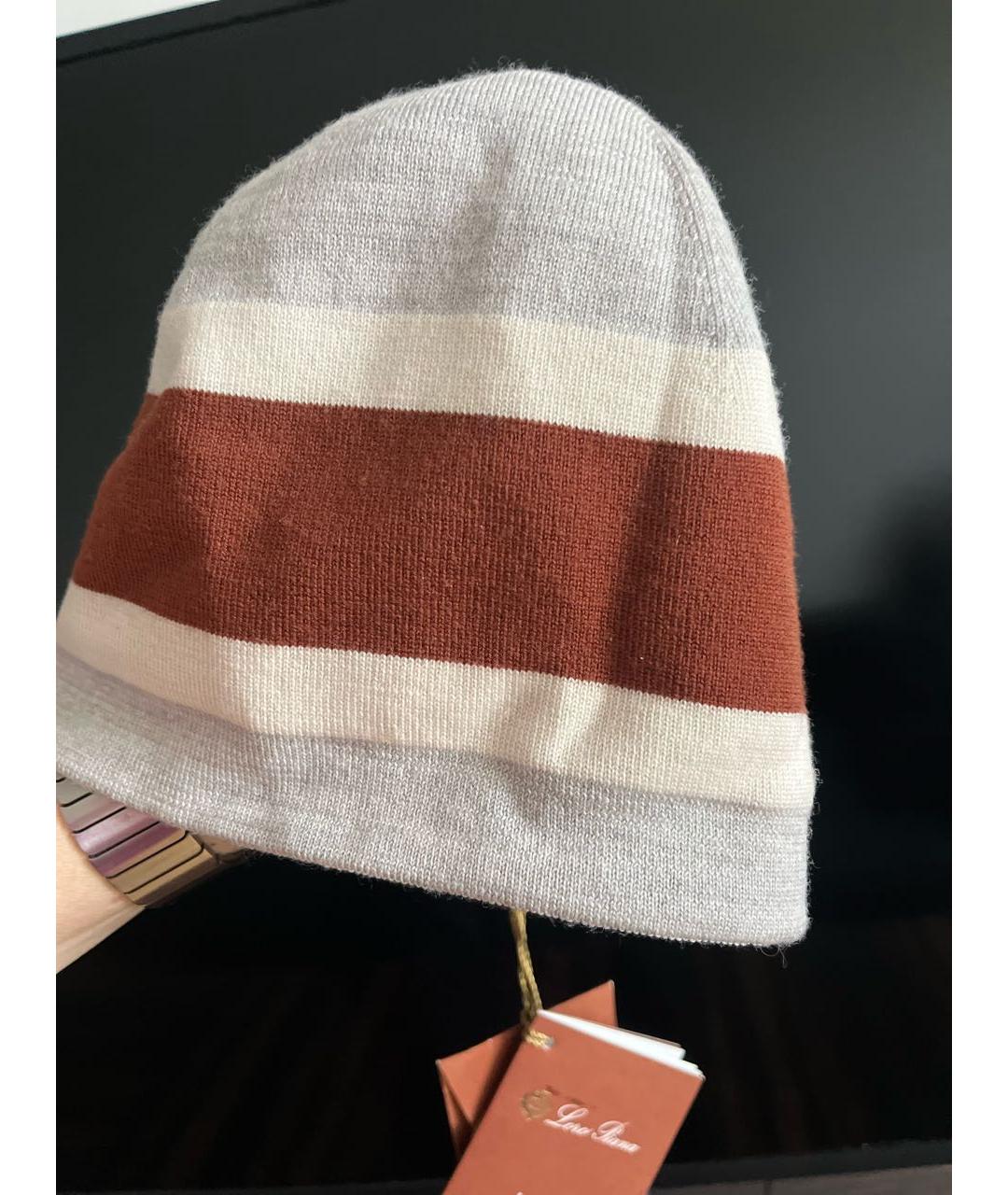 LORO PIANA Серая шерстяная шапка, фото 5