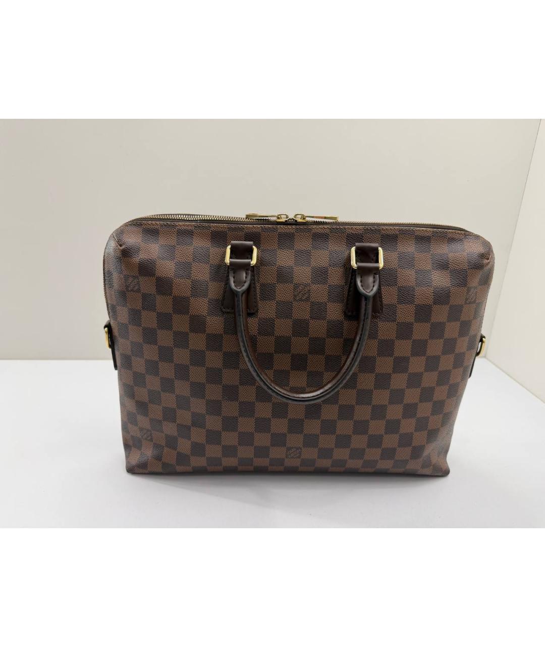 LOUIS VUITTON Коричневый портфель, фото 10