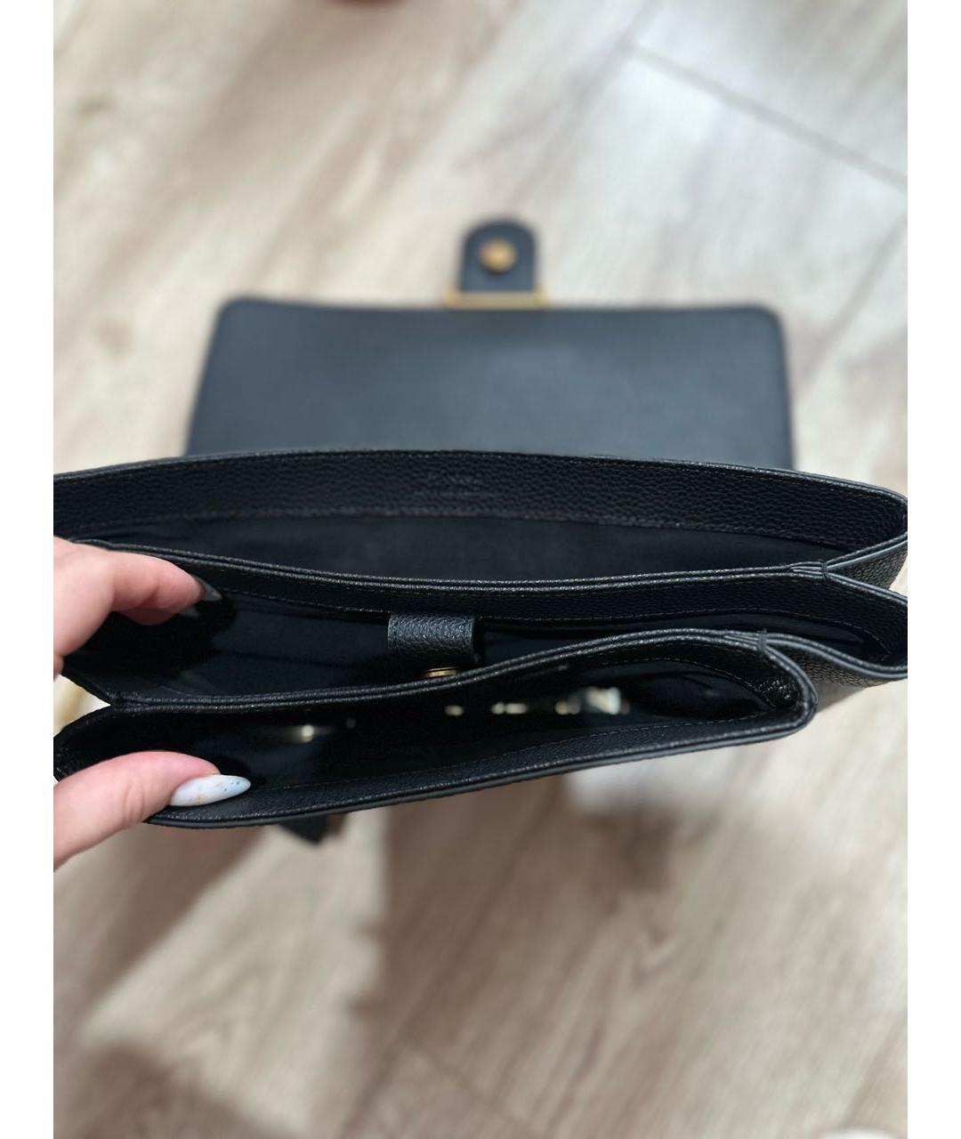 PINKO Черная кожаная сумка через плечо, фото 4