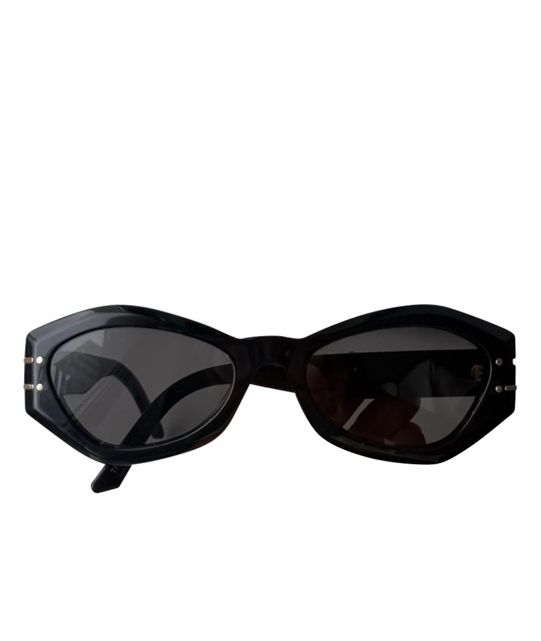 CHRISTIAN DIOR Черные пластиковые солнцезащитные очки, фото 1