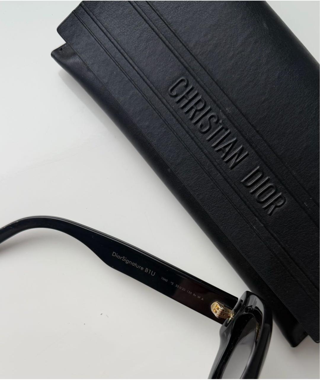 CHRISTIAN DIOR Черные пластиковые солнцезащитные очки, фото 5