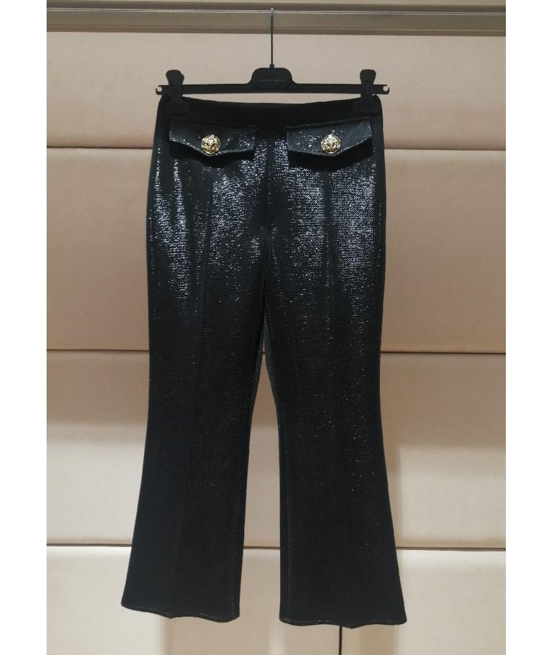 ELISABETTA FRANCHI Черные прямые брюки, фото 3